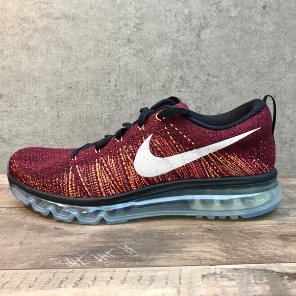 Nike Flyknit Air Max Men’s Size 10 Black/Red/Multi - Picture 13 of 16